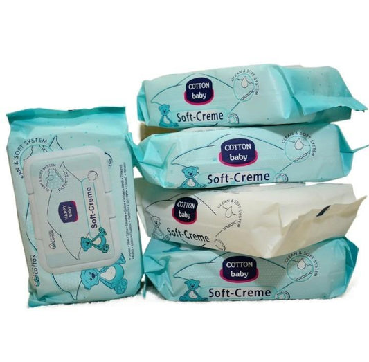 Cotton baby Soft-Creme wipes package