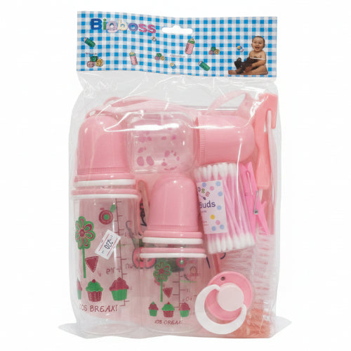 Baby feeder set with bib and cleaning brushes