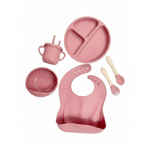 Premium silicone baby feeding set with suction bowl and plate