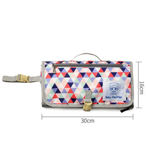 Waterproof diaper pouch with baby storage pockets